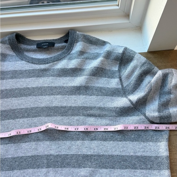 VINCE Mens Grey Striped Wool Blend Sweater Size XL - Picture 3 of 6